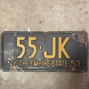 Vintage New York License Plate